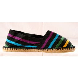 Black Multistripe Espadrille