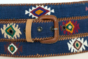 Guatemalan Polo Belt - Navy